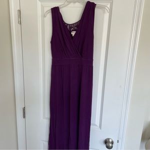 Long purple maxi dress